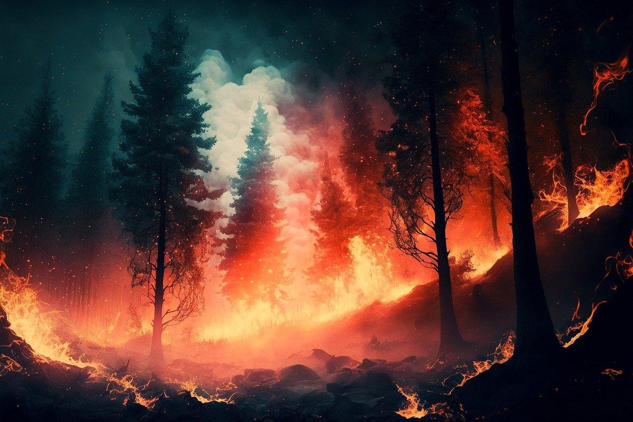 Wildfires are often caused by human negligence. 